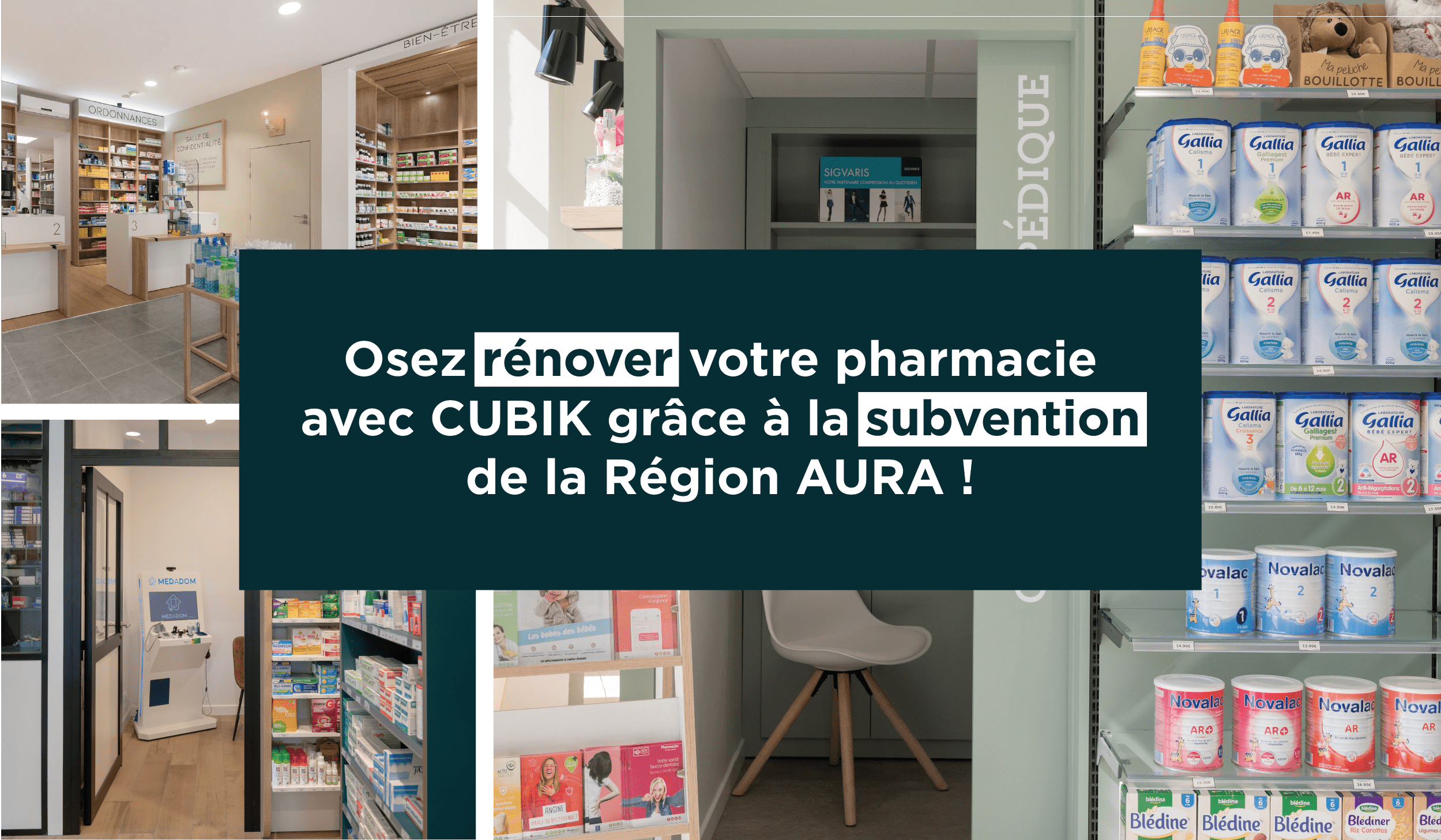 Aide pour rénover sa pharmacie Subvention AURA avec CUBIK
